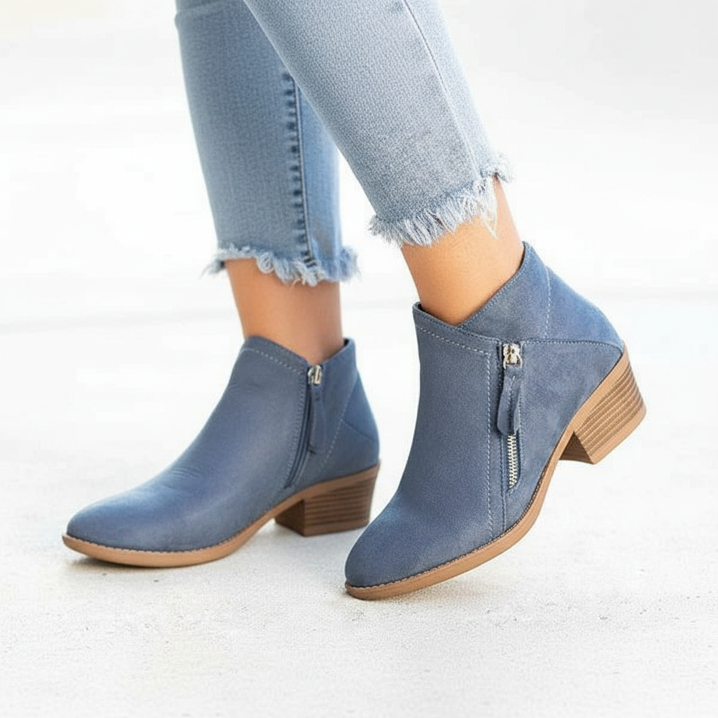 Orthopaedic Leather Ankle Boots - Leah