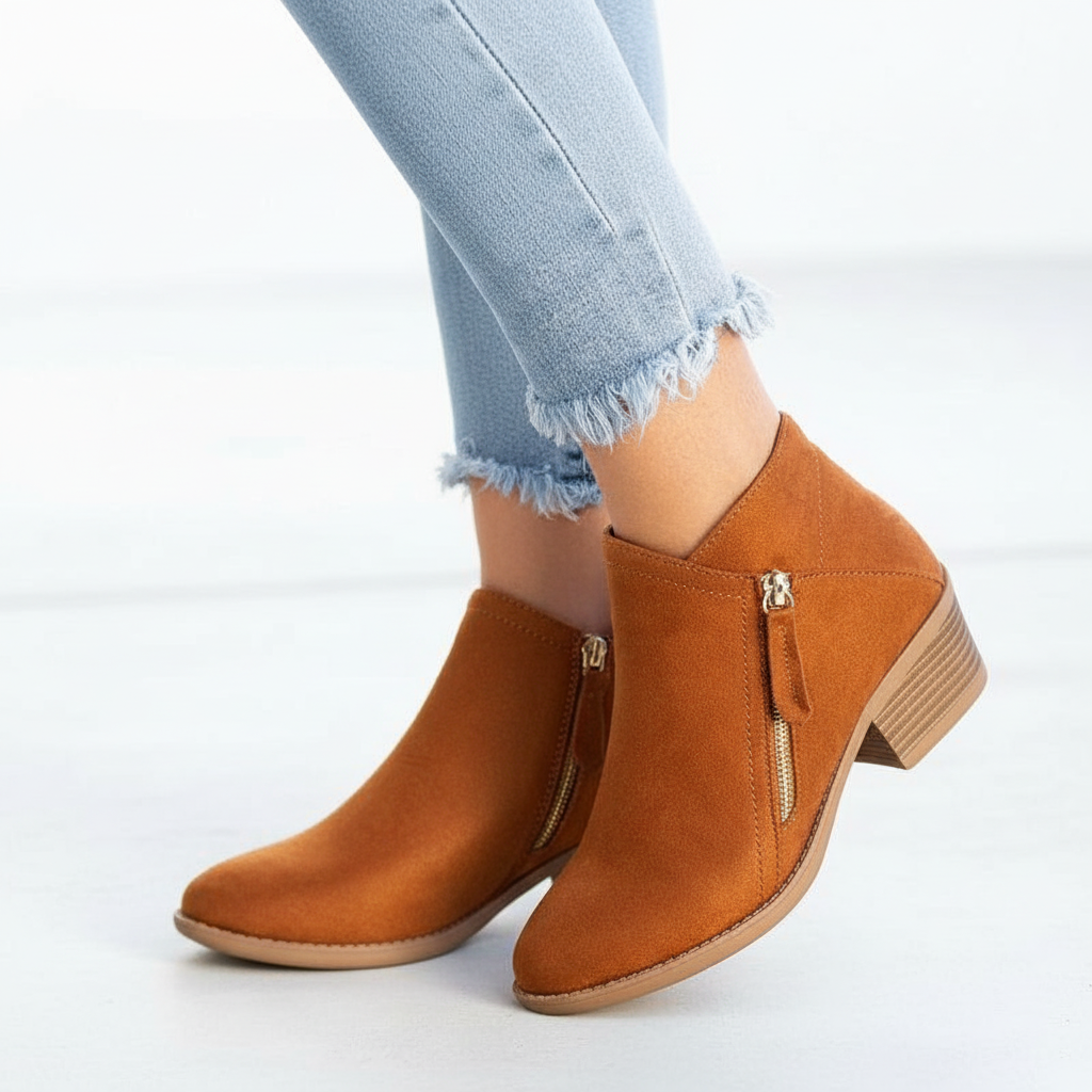 Orthopaedic Leather Ankle Boots - Leah