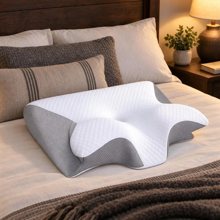 Contoured Orthopaedic Pillow for Back Sleepers