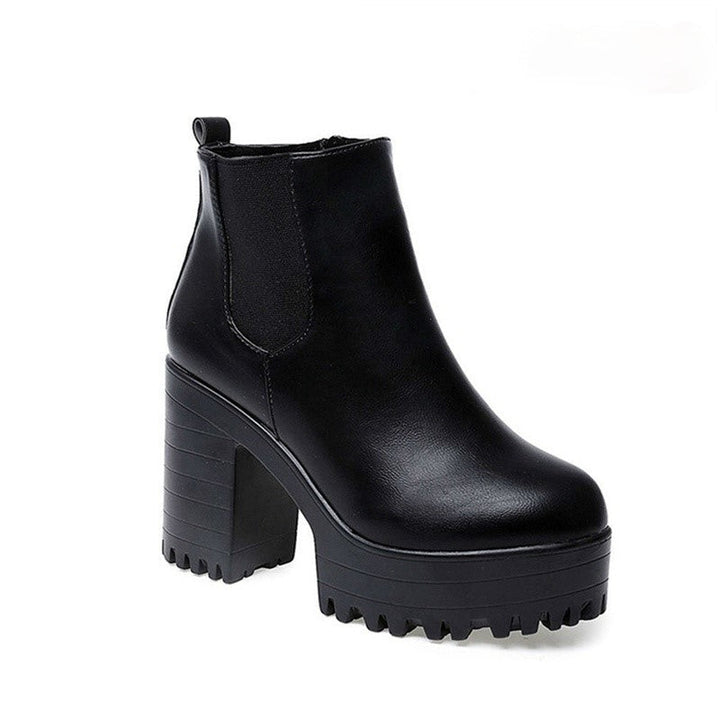 Women's Orthopaedic Ankle Boots with Block Heel and Arch Support
