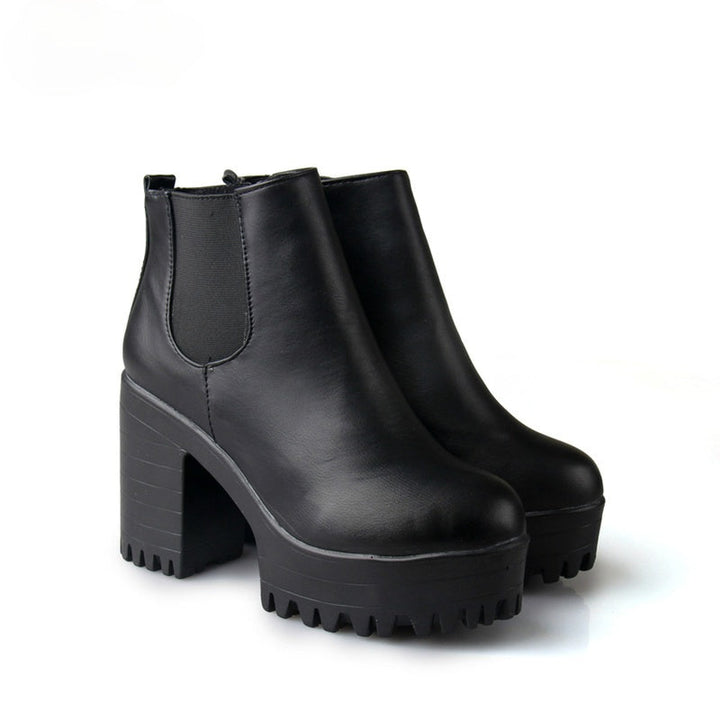 Women's Orthopaedic Ankle Boots with Block Heel and Arch Support