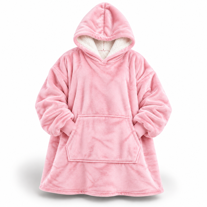 Ultra-soft oversized sherpa hoodie blanket (with pocket)
