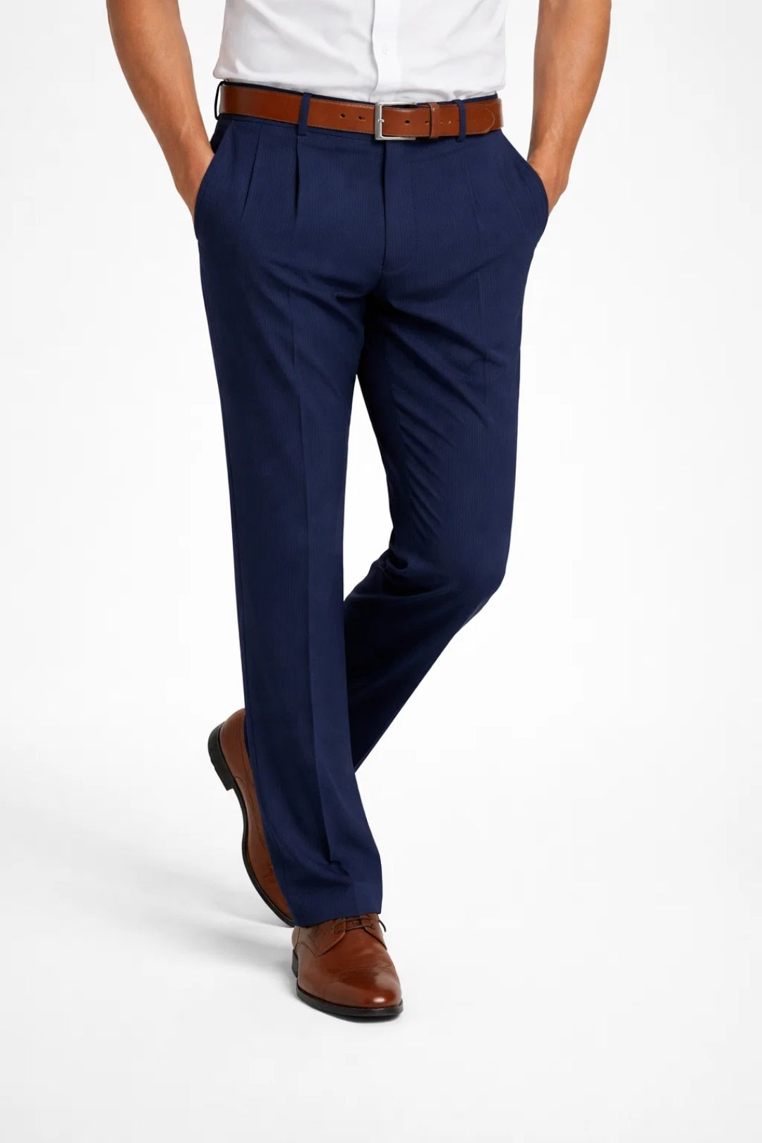 Men's Trousers Classic Cut with Pleats High Waist