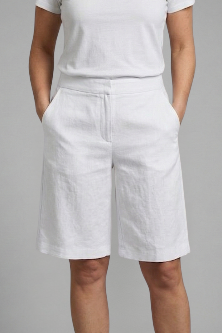 Women's High-Waisted Summer Shorts with Fitted Waist, Relaxed Everyday Fit