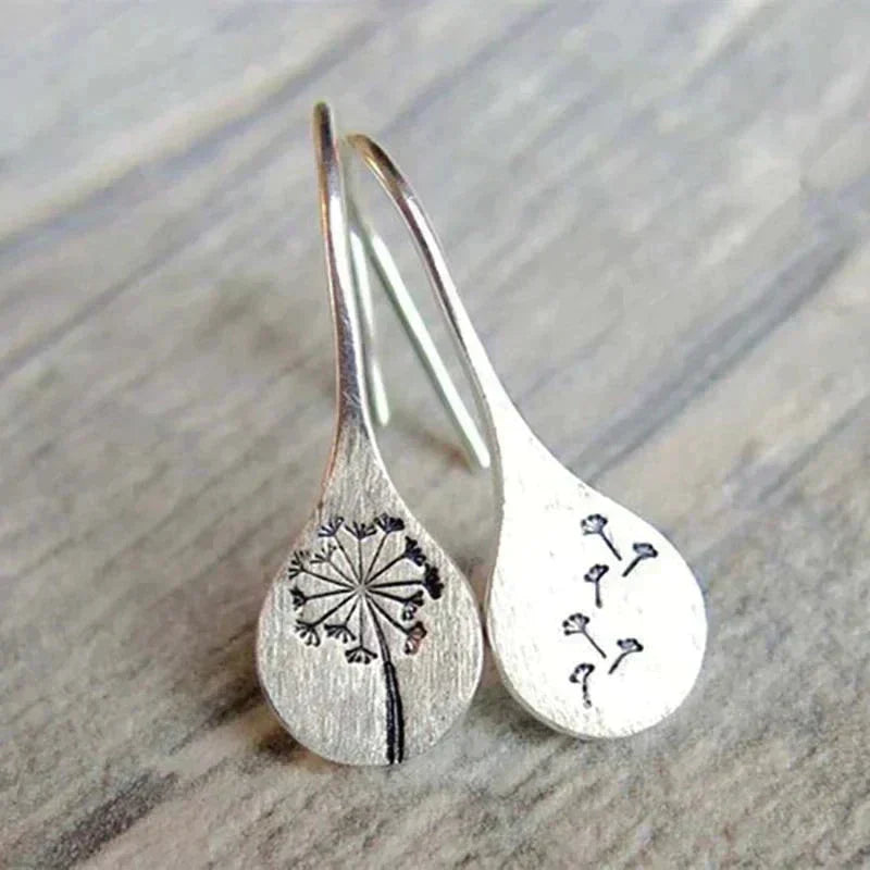 Vintage silver flower earrings