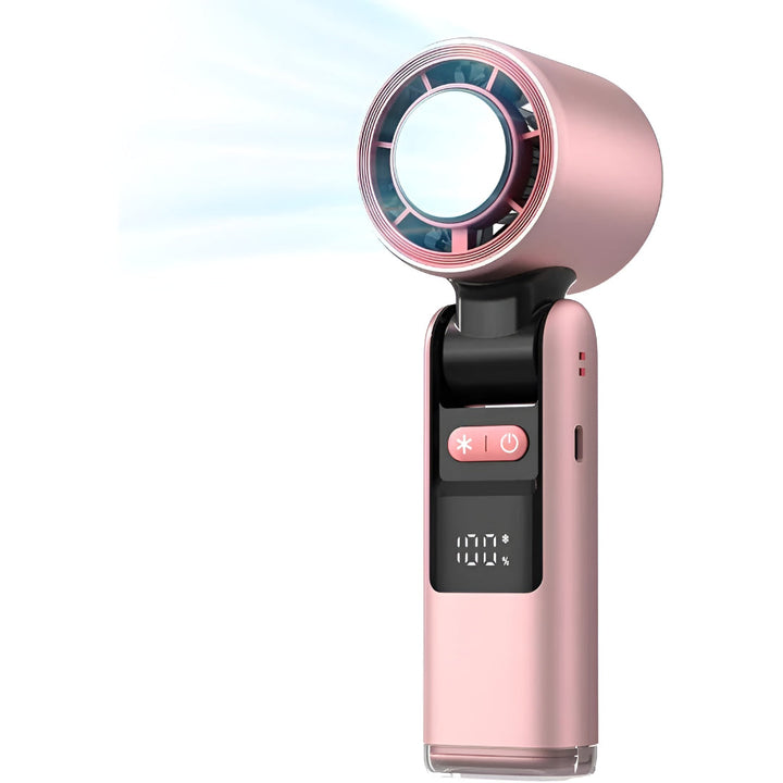Portable Rechargeable Handheld Fan with Digital Display