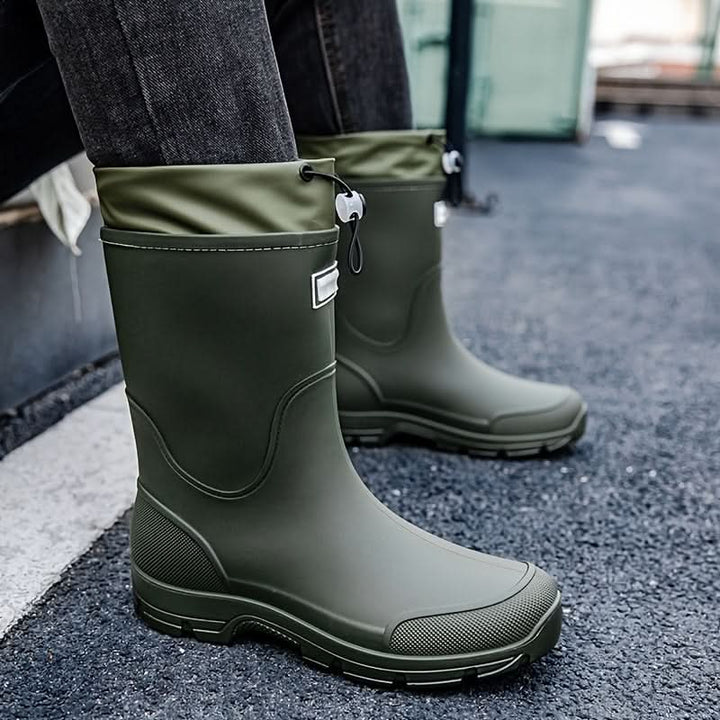 Waterproof Wellies with Non-Slip Sole - Mid-Calf