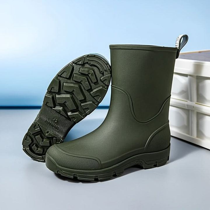 Waterproof Wellies with Non-Slip Sole - Mid-Calf