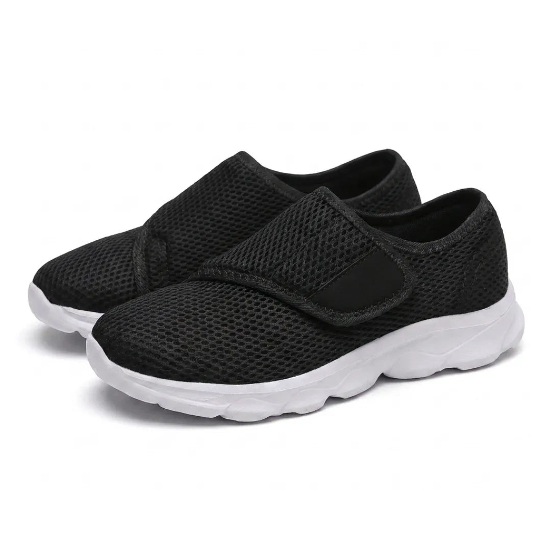 Comfortable Orthopaedic Walking Shoes with Hook-and-Loop Strap for Wide or Swollen Feet