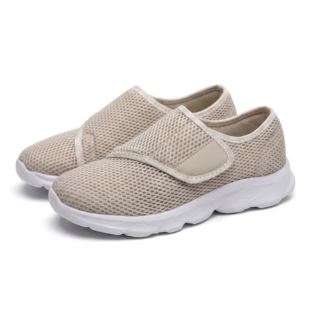 Comfortable Orthopaedic Walking Shoes with Hook-and-Loop Strap for Wide or Swollen Feet