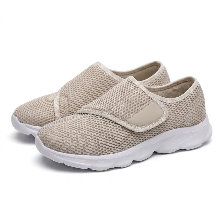 Comfortable Orthopaedic Walking Shoes with Hook-and-Loop Strap for Wide or Swollen Feet