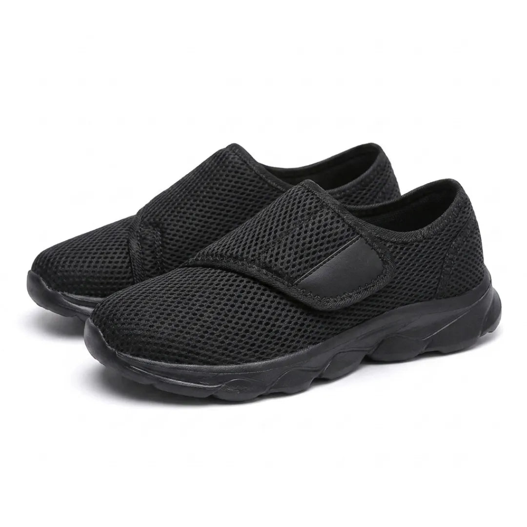 Comfortable Orthopaedic Walking Shoes with Hook-and-Loop Strap for Wide or Swollen Feet