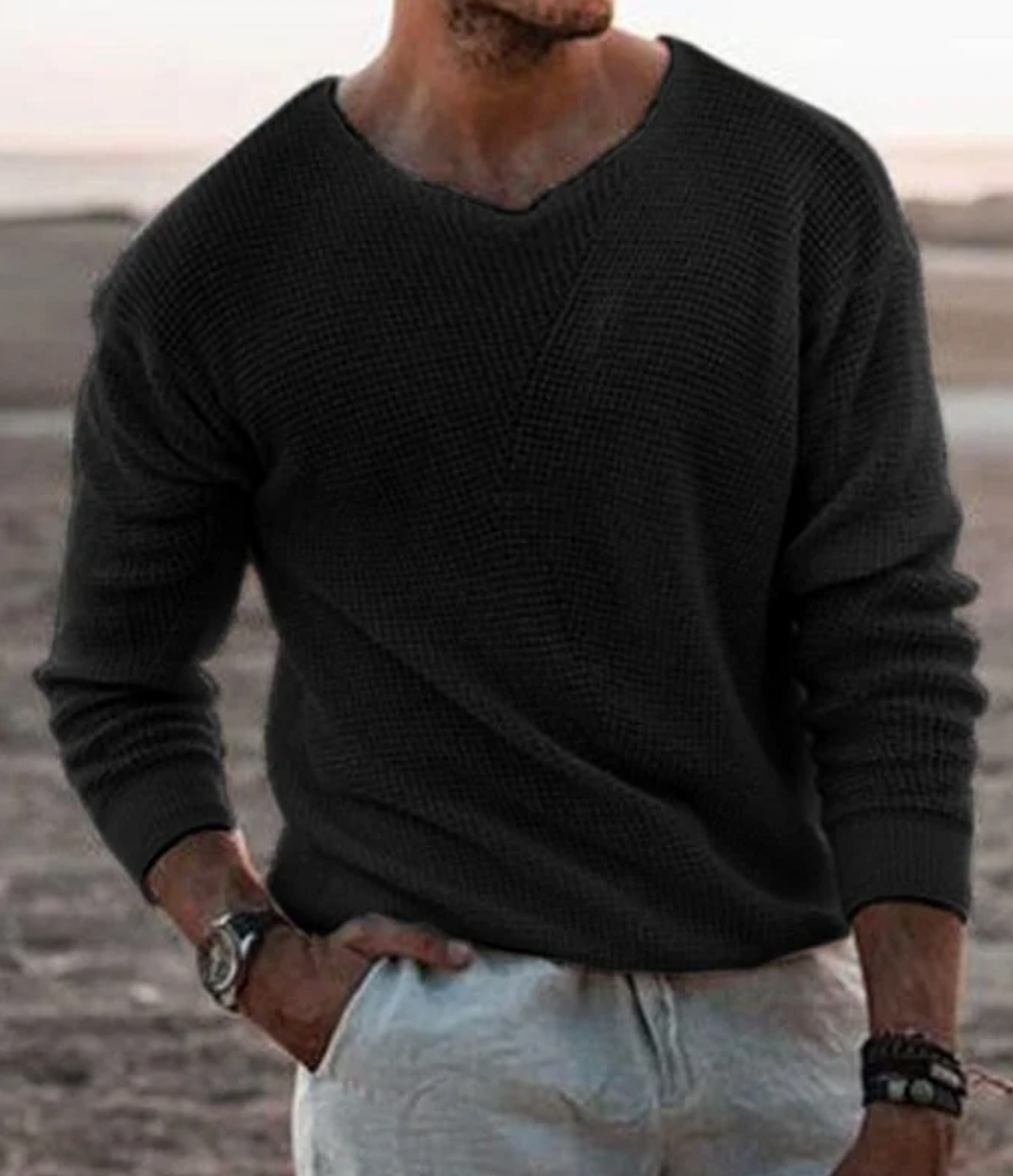 Relaxed-Fit Long-Sleeve Jumper – Tim