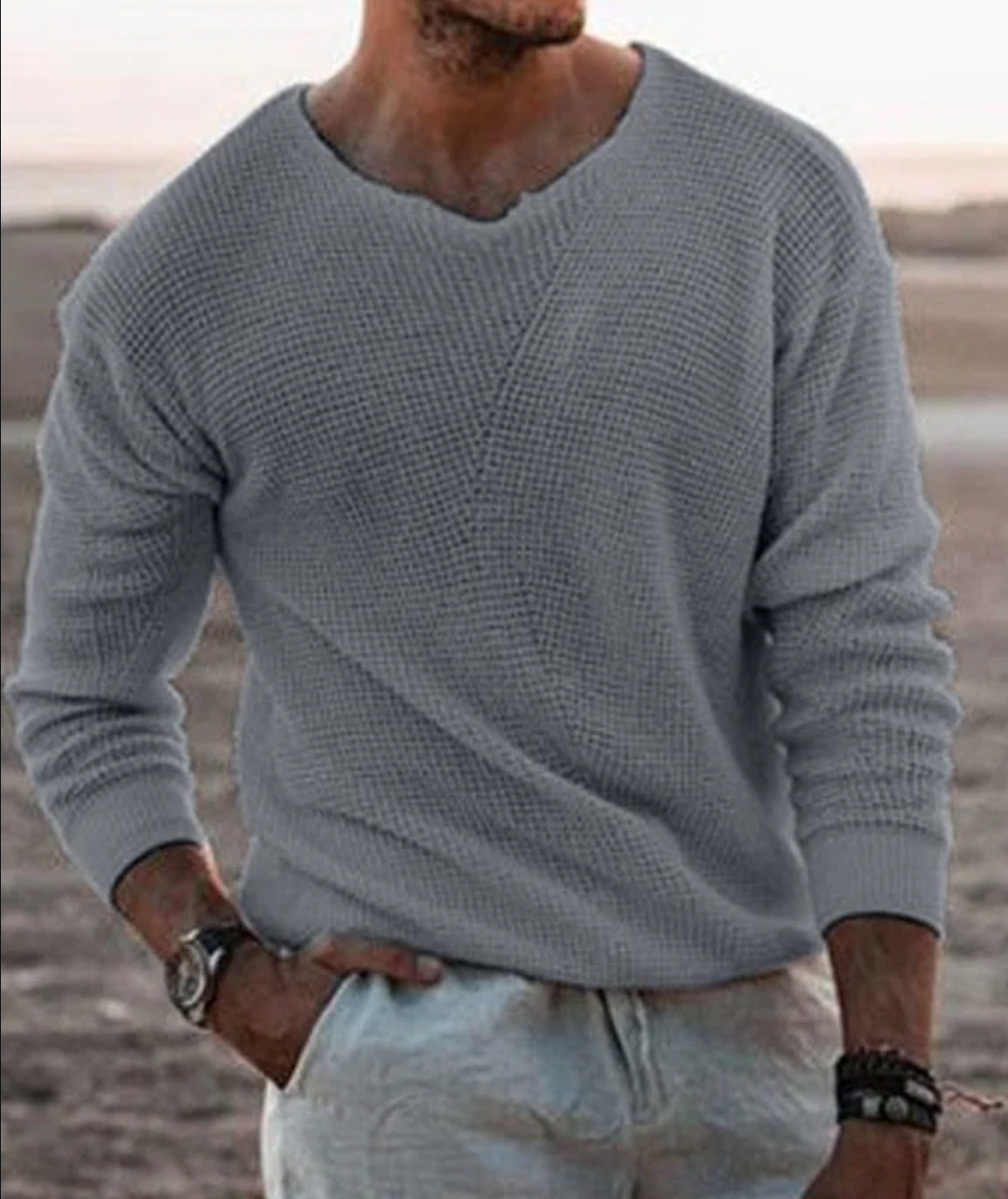Relaxed-Fit Long-Sleeve Jumper – Tim