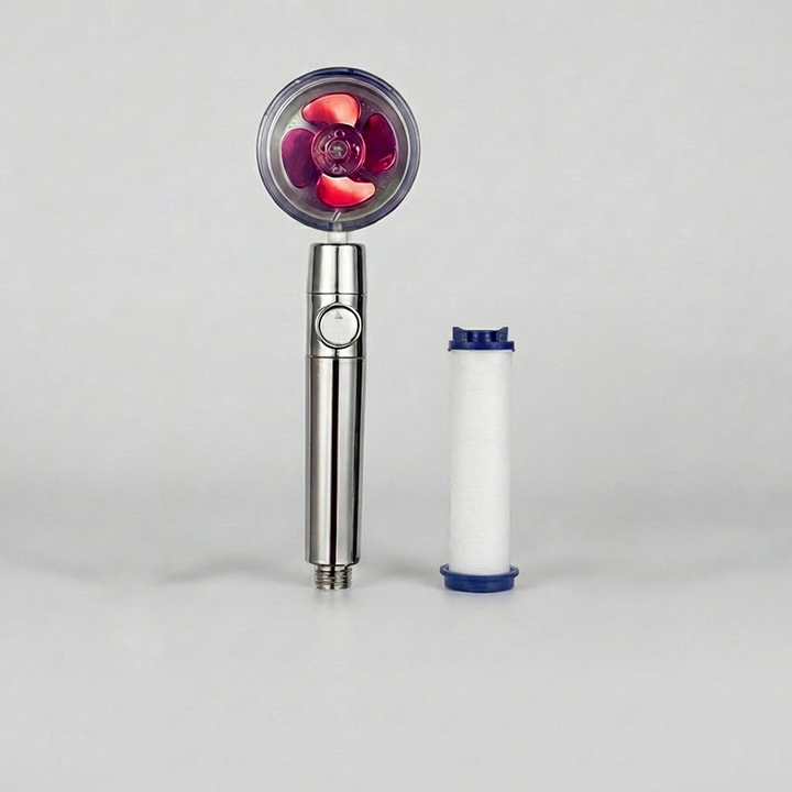 Shower Head with Rotating Propeller  High-Pressure Rain Effect