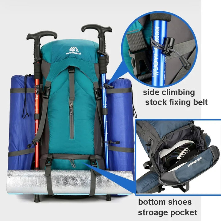 Alpivento 70L Trekking Backpack | Waterproof Camping Backpack with Rain Cover | Large Outdoor Backpack for Hiking, Mountaineering and Travel Brand: