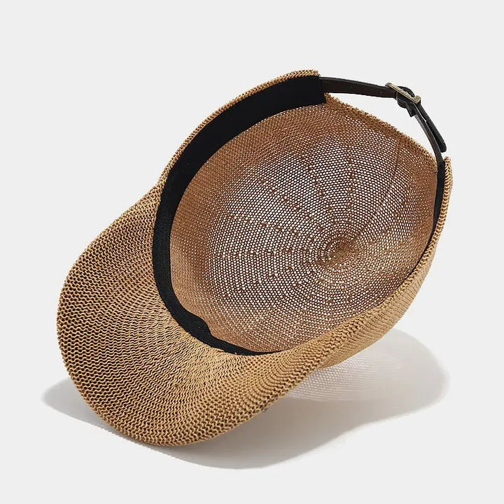 Fashionable Woven Sun Hat with Wide Brim - SunWeave Style