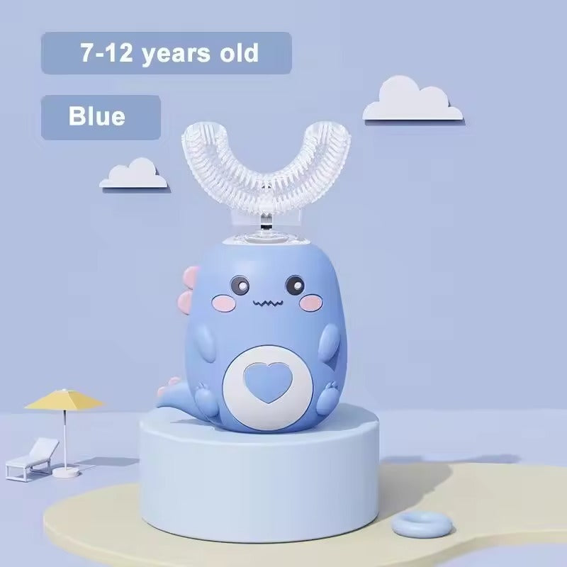 U-Shaped Kids' Sonic Toothbrush with Silicone Mouthpiece