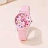 Kids' Watch with Cute Unicorn – PU Leather Strap and Cartoon Design