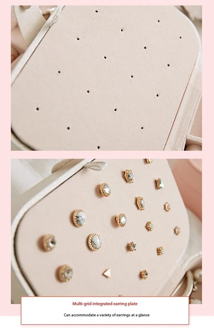 Double-Layer Portable Leather Jewellery Box
