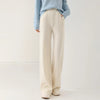 Women's Merino Wool Trousers High Waist Wide-Leg