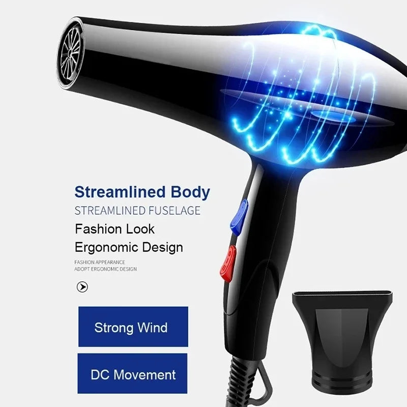 Professional 2200W Hair Dryer – Fast, Powerful Drying with Hot and Cold Settings