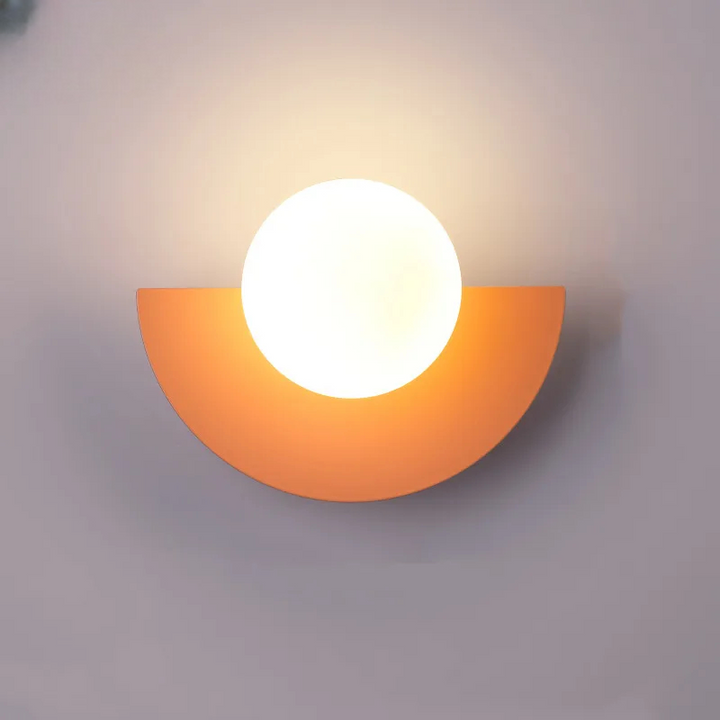 Modern LED Wall Lamp in Geometric Semicircle Style