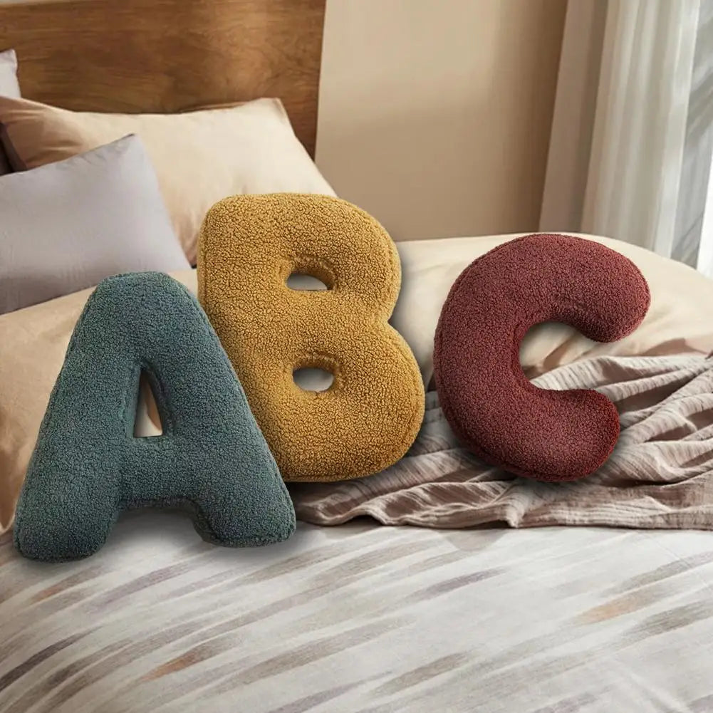 Avenia - Velvet Decorative Cushion with Letters from A to Z