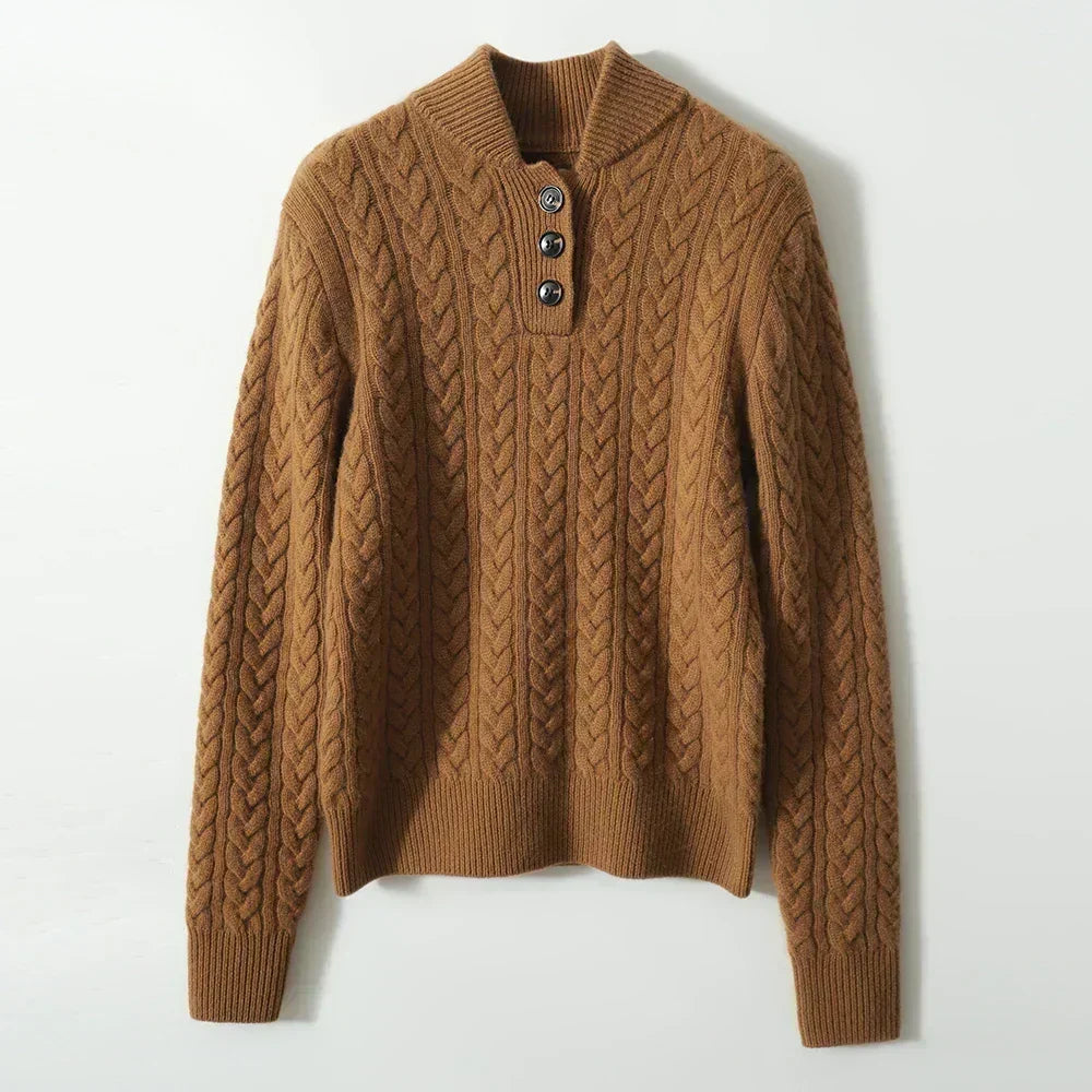 Arden Cashmere Cardigan with Buttons