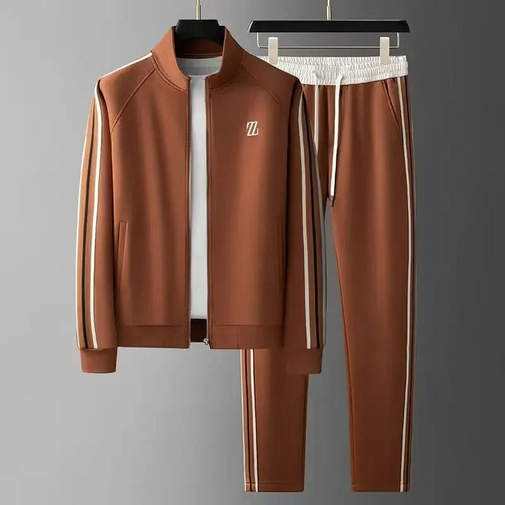 Women's Tracksuit with Leather Details and Adjustable Drawstring Trousers