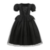 Girls' Horned Witch Fancy Dress - Black Tulle Gala Dress Costume