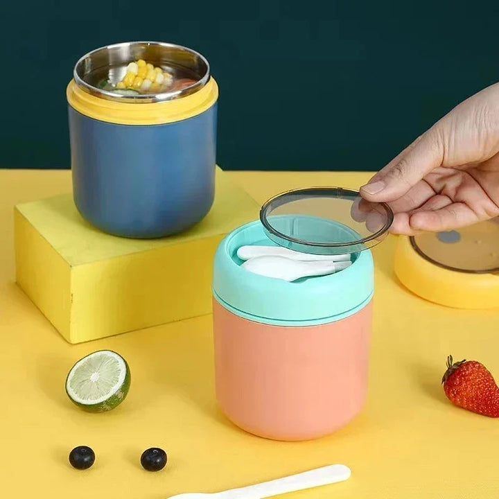 ThermoMeal Stainless Steel Thermal Container | 530 ml / 710 ml | Insulated Cup for Soups and Lunch | Waterproof and Durable