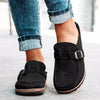 Retro Suede Sliders with Orthopaedic Comfort - Solenza