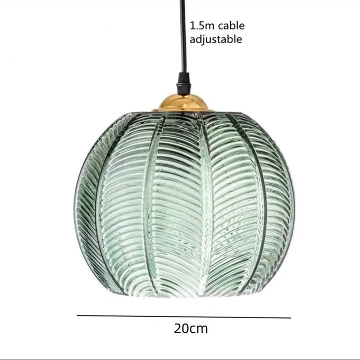 Ball-Shaped Glass Pendant Lamp