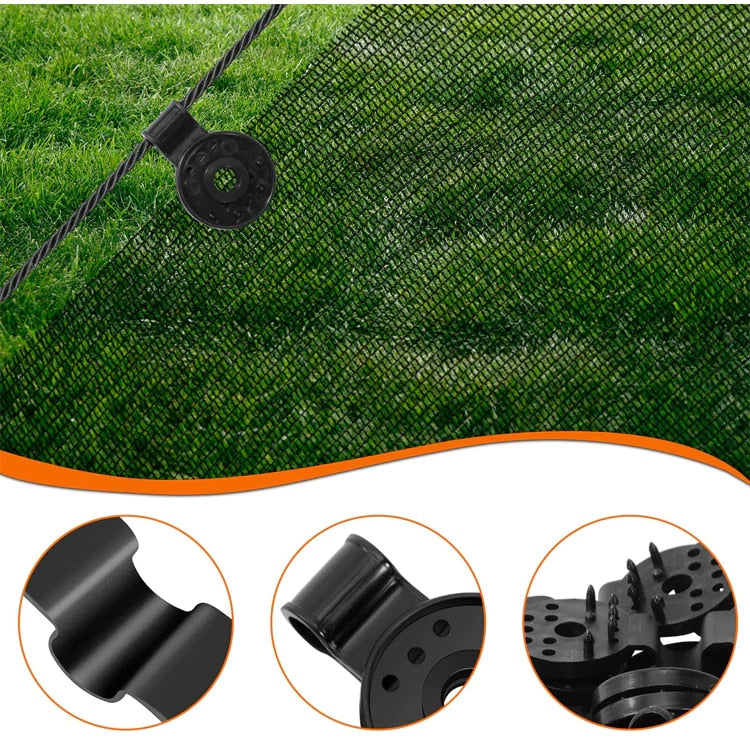Sturdy, Wind-Resistant Clips for Outdoor Nets and Tarpaulins
