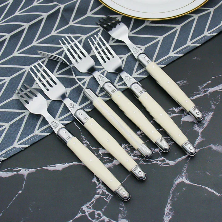 IvoryElegance – Luxury Laguiole Cutlery Set with Timeless Style
