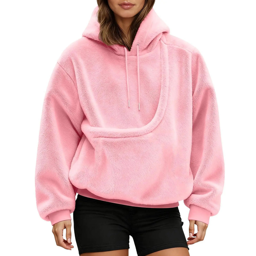 Kangaroo hoodie with built-in pouch for cats and dogs