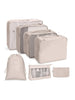 PackWunder Travel Organiser Set 7/8/9/10 Pieces | Foldable Suitcase Organiser | For Clothing, Shoes and Accessories