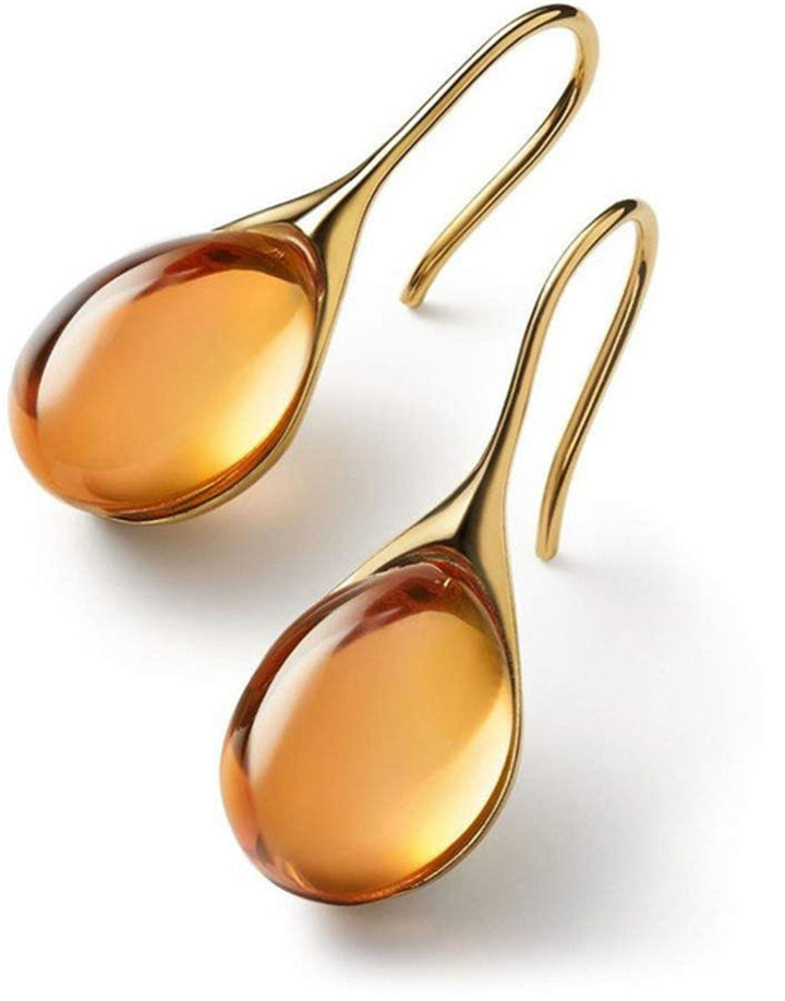 Elegant Gold Earrings with Sparkling Crystals