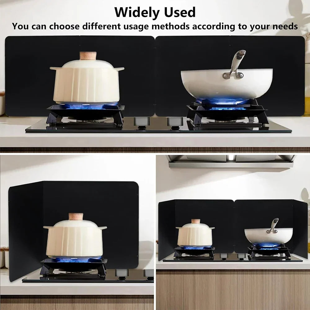 Foldable Stainless Steel Splatter Guard, 2-Sided Oil Shield – CookShield