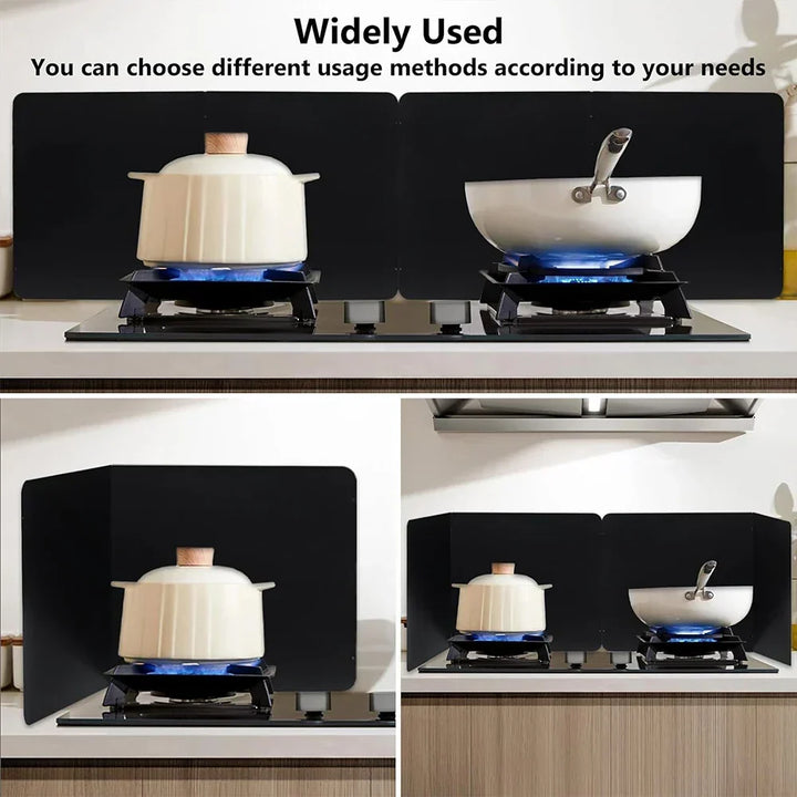 Foldable Stainless Steel Splatter Guard, 2-Sided Oil Shield – CookShield