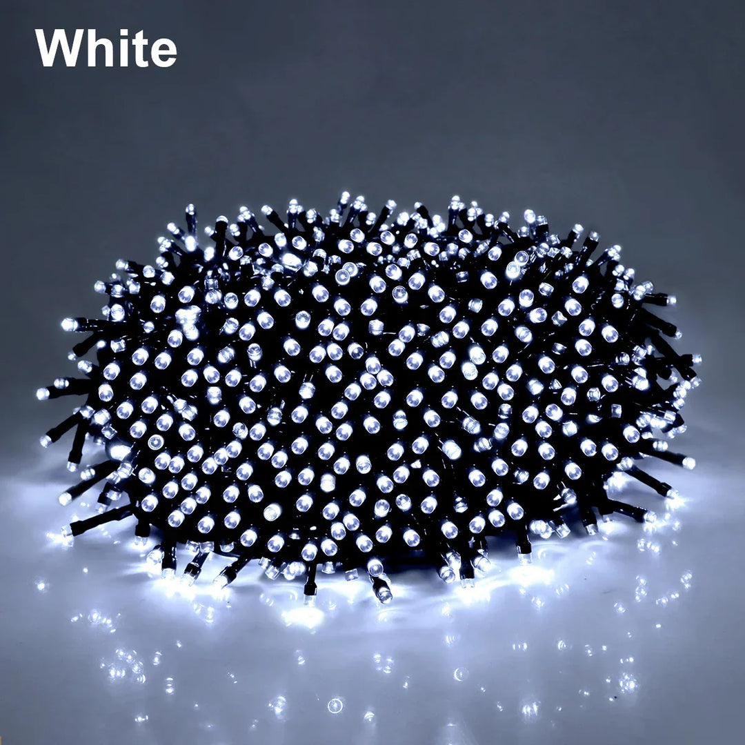 LuminaraX | 24V Outdoor LED Fairy Light Chain | 8 Lighting Modes | IP65 Waterproof | 10–100 m | For Garden, Home and Christmas Decorations
