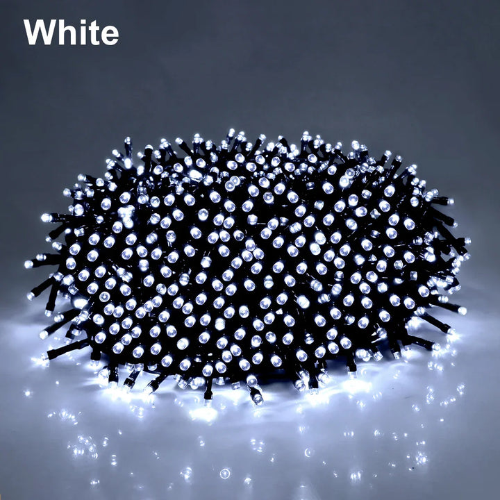 LuminaraX | 24V Outdoor LED Fairy Light Chain | 8 Lighting Modes | IP65 Waterproof | 10–100 m | For Garden, Home and Christmas Decorations