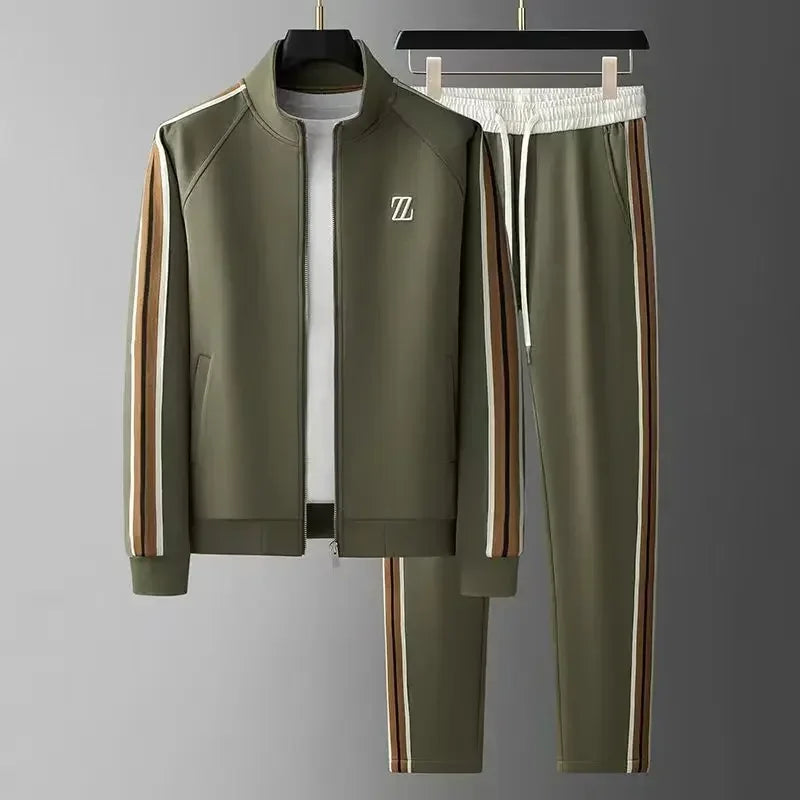 Women's Tracksuit with Leather Details and Adjustable Drawstring Trousers