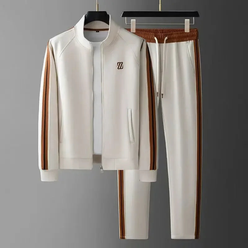 Women's Tracksuit with Leather Details and Adjustable Drawstring Trousers