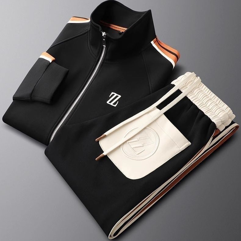 Women's Tracksuit with Leather Details and Adjustable Drawstring Trousers