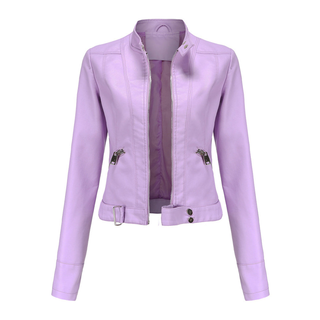 Classic Women's Leather Jacket with Timeless Style
