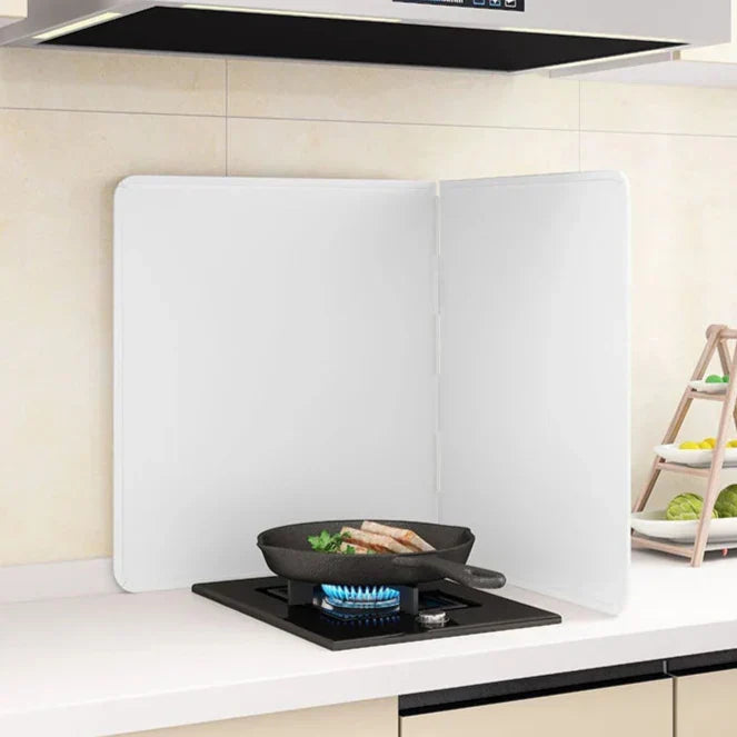 Foldable Stainless Steel Splatter Guard, 2-Sided Oil Shield – CookShield