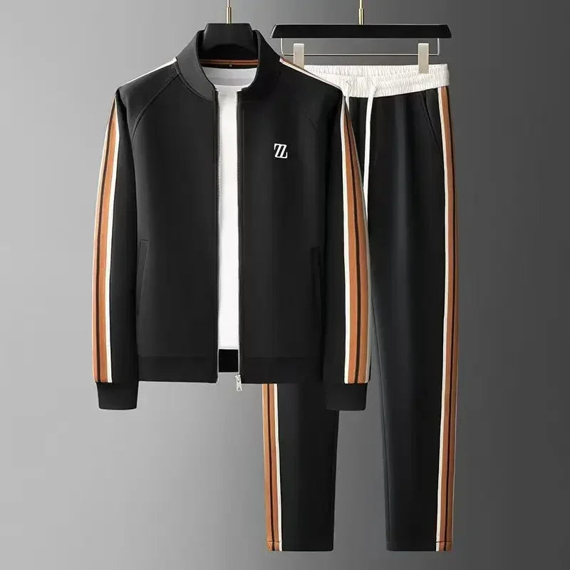 Women's Tracksuit with Leather Details and Adjustable Drawstring Trousers