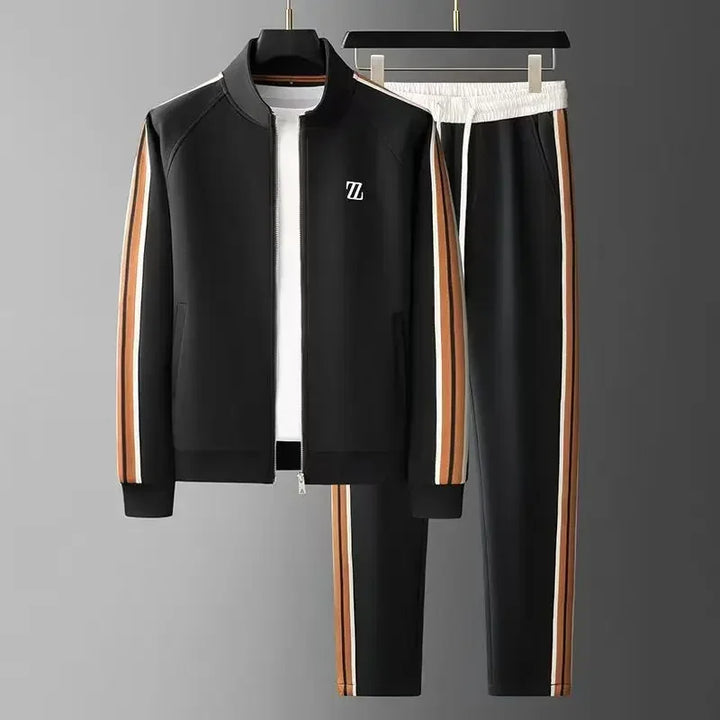 Women's Tracksuit with Leather Details and Adjustable Drawstring Trousers